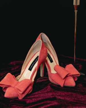 Stiletto Coral mit Schleife-36